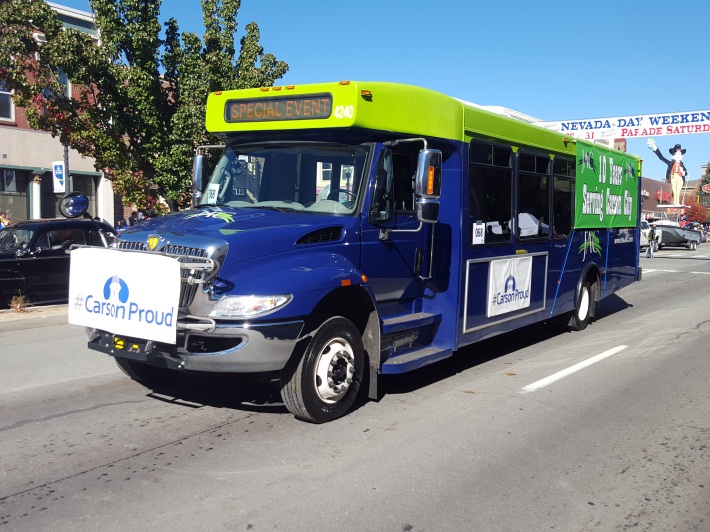 JAC bus in 2015 Nevada Day Parade